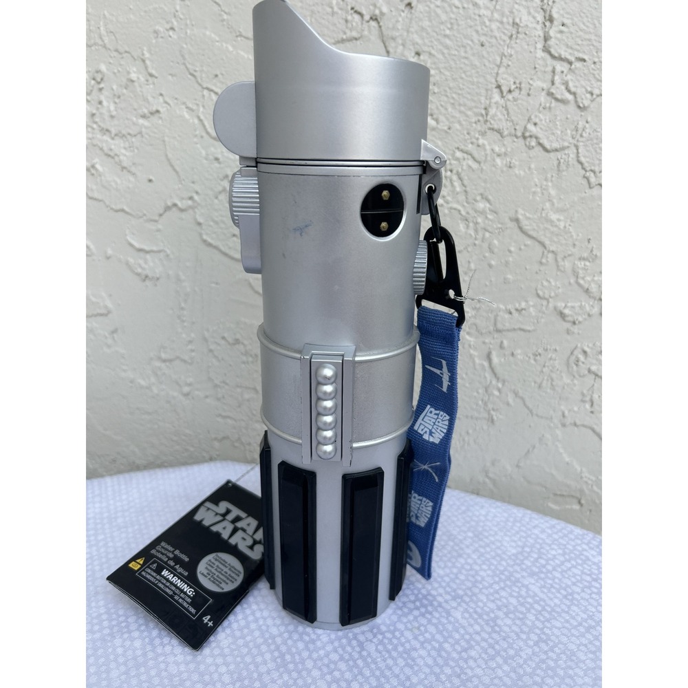 Star Wars Lightsaber Water Bottle Disney Parks Anakin Luke Skywalker Silver Blue